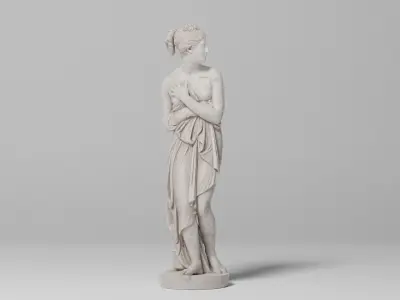 Venus Italica Sculpture VR AR Mobile-ready Game-ready Low-poly 3D model