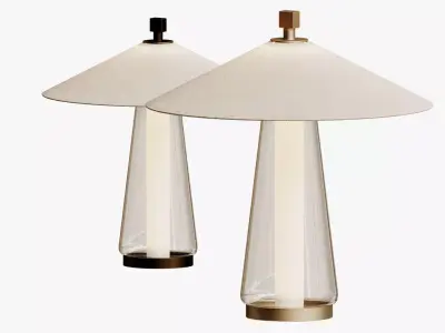 Asia Bronze and White Medium Table Lamp by Federico Peri 3D model