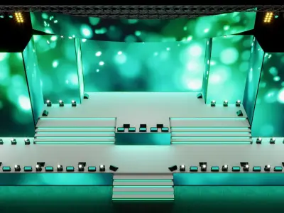 Concert and Meeting Stage Design 3D model