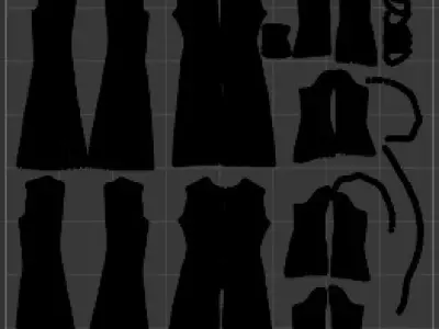 AKATSAKI DRESS 3D model