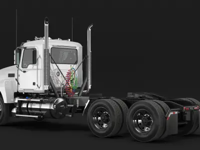  2025 Cab and Chassis Truck White 