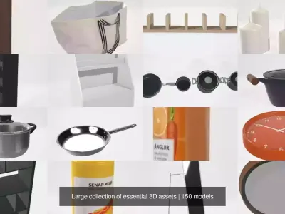 Large collection of essential 3D assets 3D Model Pack