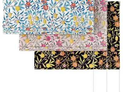 Roman Curtains 152 Sanderson Design FRUIT BLINDS 3D model