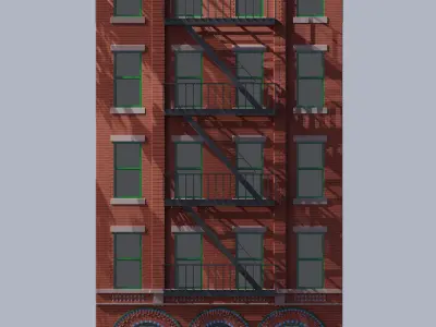 New York City Building  122 Macdougal St 3D model