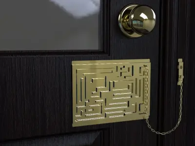 Door Puzzle Locker Free 3D model