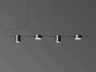 Counterpoint Linear Led Pendant Light 3D model