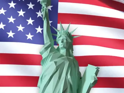 Low poly Statue of Liberty Low-poly 3D model