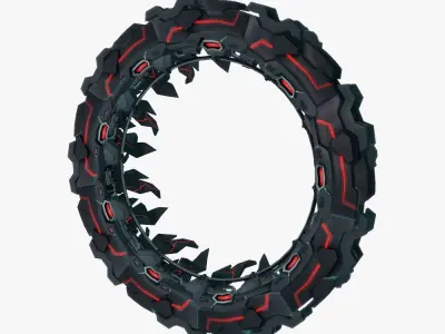 x3 stargate package Low-poly 3D model