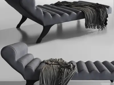 Modern Design Lazy Chaise Lounge Indoor 3D model
