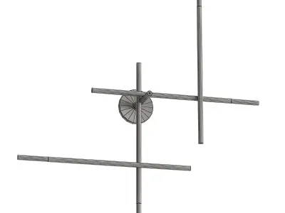 traverse gold and wall light 3D model