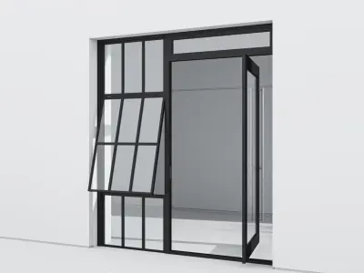 Aluminium door 317 3D model
