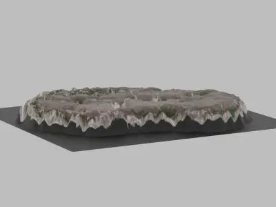 Nauru Map Country Low-poly 3D model