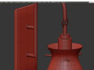 HUTTONSPARK SCONCE Low-poly 3D model