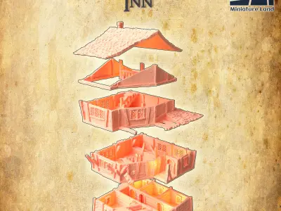 Old Bandit Inn  Tabletop Terrain 28 MM 3D print model