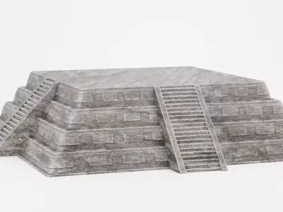 Mayan Pyramid V3 - Ancient Temple Architecture  3D model