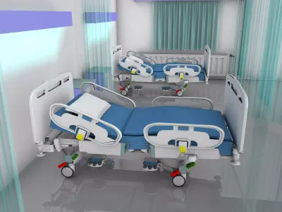 Hospital Room 2 - 4K 3D model
