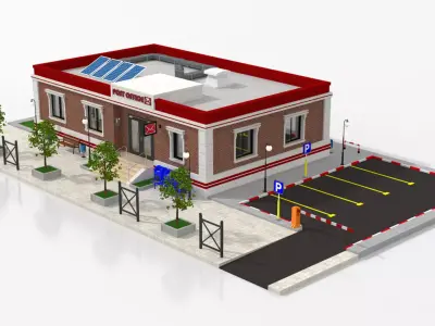 Post Office Low-poly 3D model