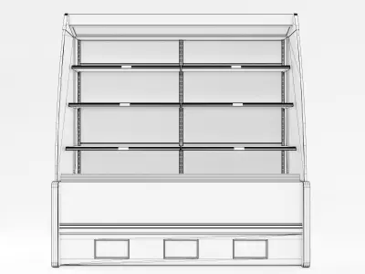 Chiller cabinet shop display  Low-poly 3D model