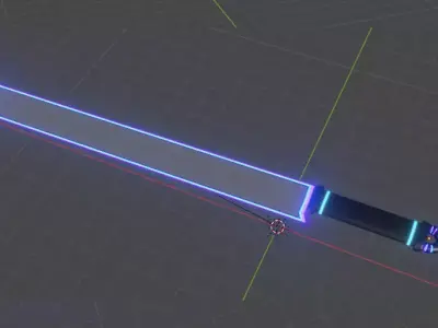 Sword Sci-Fi knife roboting energy robot Low-poly 3D model