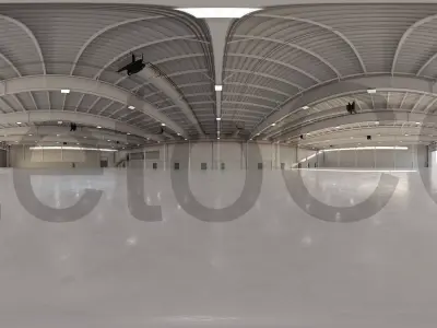 HDRI - Airplane Hangar Interior 9 Texture