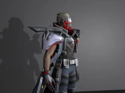 cyberpunk space 3D model