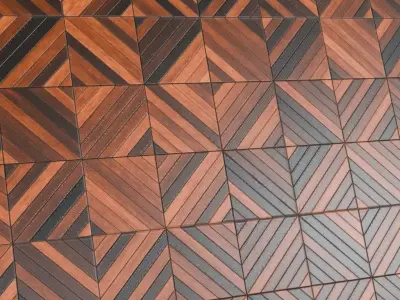 Interlocking Multi-Toned Wood Parquet Texture