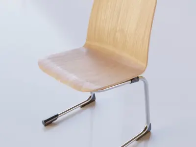 Wooden Shell Chair 3D model