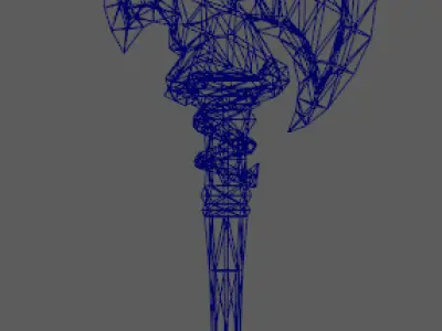 alliance-warfronts-polearm-wow-fan-art Low-poly 3D model