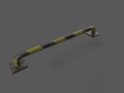 Barriers pole Low-poly 3D model