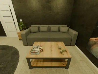 Ready-made project of an apartment in a minimalist style 3D model