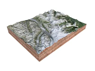 Aoraki Mount Cook New Zealand 3D model