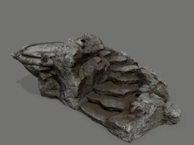 Ladder Ruin Low-poly 3D model 7