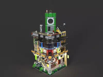 Lego Ninjago city 2 Low-poly 3D model