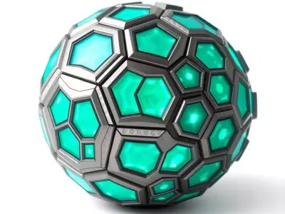 Geometric SciFi Hexagon Panels HQ PBR Textures Set Texture