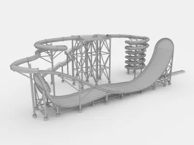 Waterpark Slide 8 3D model