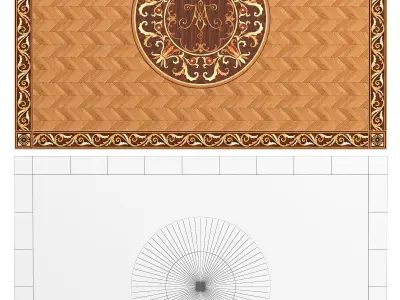 Parquet Da Vinci and 9 Rosettes 3D model