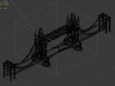 Sci Fi Building-London Tower Bridge 02 3D model