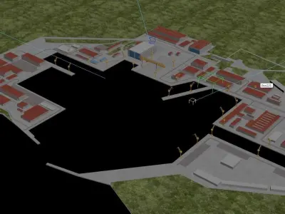 Sea port 3D model