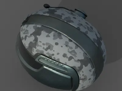 Helmet scifi protection space millitary fantasy futuristic  Low-poly 3D model