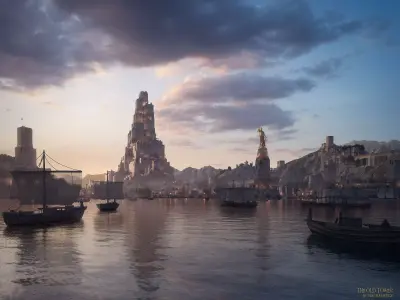 The Old Tower Low-poly 3D model