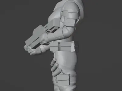 Sci-Fi Female Fictional Futuristic Character  3D print model