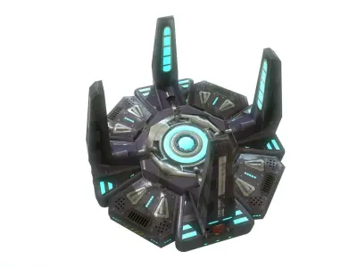 portal warp gate teleport Low-poly 3D model