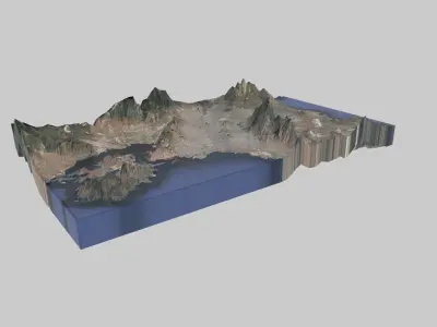 ATHENS City  Low-poly 3D model