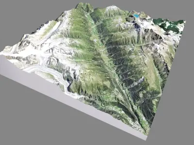 Seven mountain landscapes 3D Model Pack
