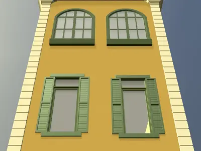 Retro and vintage building 3D Model Pack
