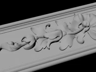 dekor ornate gold door handle 3D model