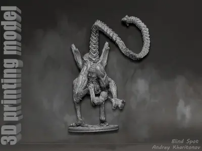 Alien dog 3D print model