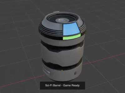 Sci-Fi Futuristic Scene - Game Ready 3D Model Pack