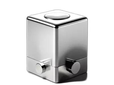 Minimalist Chrome Control Unit Low-poly 3D model