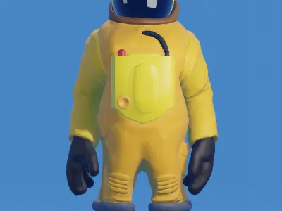 Cartoon Astronaut Low Poly for VR and AR Low-poly 3D model